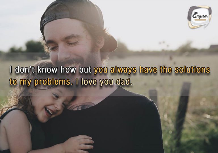 หนูไม่รู้ว่าพ่อทำอย่างไร แต่พ่อก็มีวิธีแก้ไขปัญหาให้หนูได้ทุกครั้งเลย หนูรักพ่อนะคะ