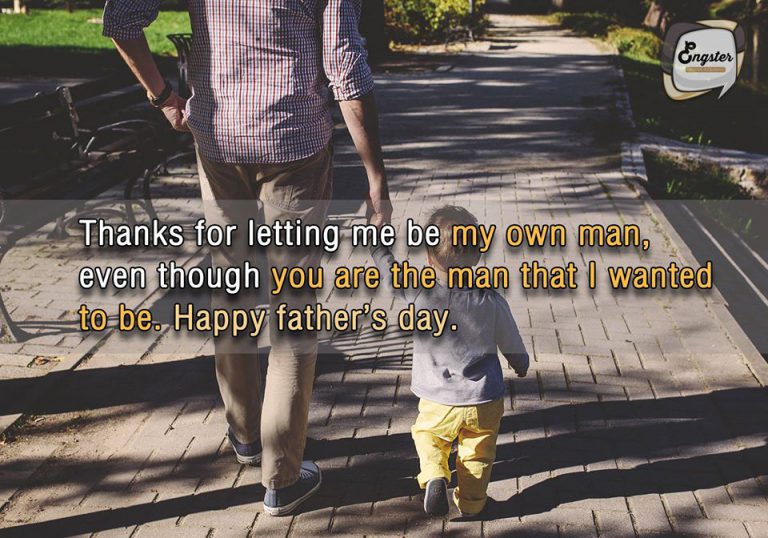 ขอบคุณนะครับพ่อ ที่ปล่อยให้ผมเลือกเป็นตัวของตัวเอง ถึงแม้ว่าพ่อนั่นแหละคือคนที่ผมอยากจะเป็นที่สุด สุขสันต์วันพ่อครับ