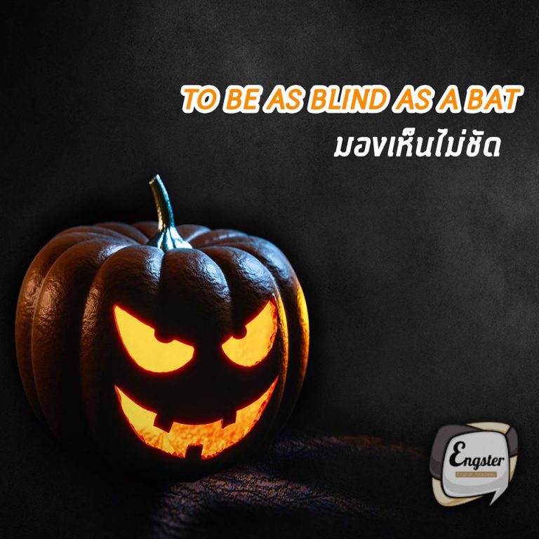 My grandmother is too old and she can’t see things clearly. She is as blind as a bat. “ย่า/ยาย ของผมแก่มากเกินไป และเธอก็มองอะไรไม่ค่อยจะชัดยังกับค้างคาวเลยครับ”