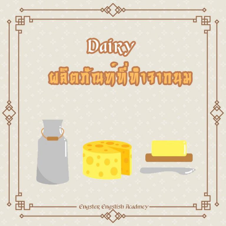 Dairy (แดรี่) ผลิตภัณฑ์ที่ทำจากนม