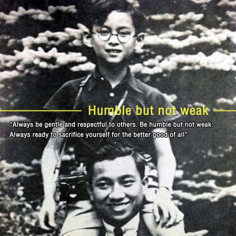 อ่อนโยนแต่ไม่อ่อนแอ “รักษามารยาทอันดีงามสำหรับสุภาพชน รู้จักสัมมาคารวะ มีความอ่อนโยนแต่ไม่อ่อนแอ พร้อมจะเสียสละประโยชน์ส่วนตัวเพื่อส่วนรวม” .. พระบรมราโชวาท ในพิธีพระราชทานปริญญาบัตรของจุฬาลงกรณ์มหาวิทยาลัย วันที่ 25 มิถุนายน 2496