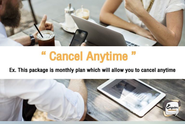 Cancel Anytime – ยกเลิกได้ตลอดเวลา This package is monthly plan which will allow you to cancel anytime – แพ็คเกจนี้เป็นแบบรายเดือน คุณลูกค้าสามารถยกเลิกได้ตลอดเวลาครับ