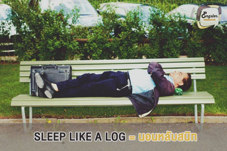 Sleep like a log = นอนหลับสนิท
