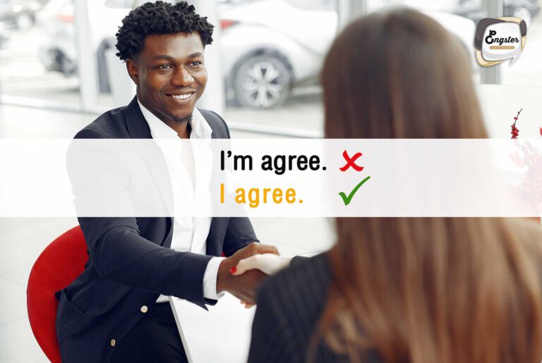 I agree. = ฉันเห็นด้วย ใช้แบบนี้นะครับ agree เป็นกริยาโดยตรงได้เลยไม่ต้องมี v. to be นะครับ