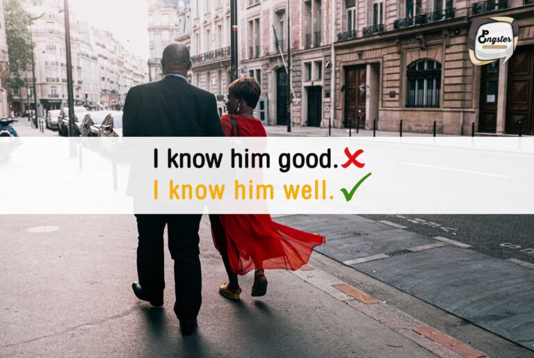 I know him well. = ฉันรู้จักเขาดี เราใช้คำว่า well แทน good นะครับ แบบว่ารู้จักกันดี ประมาณนี้ครับ